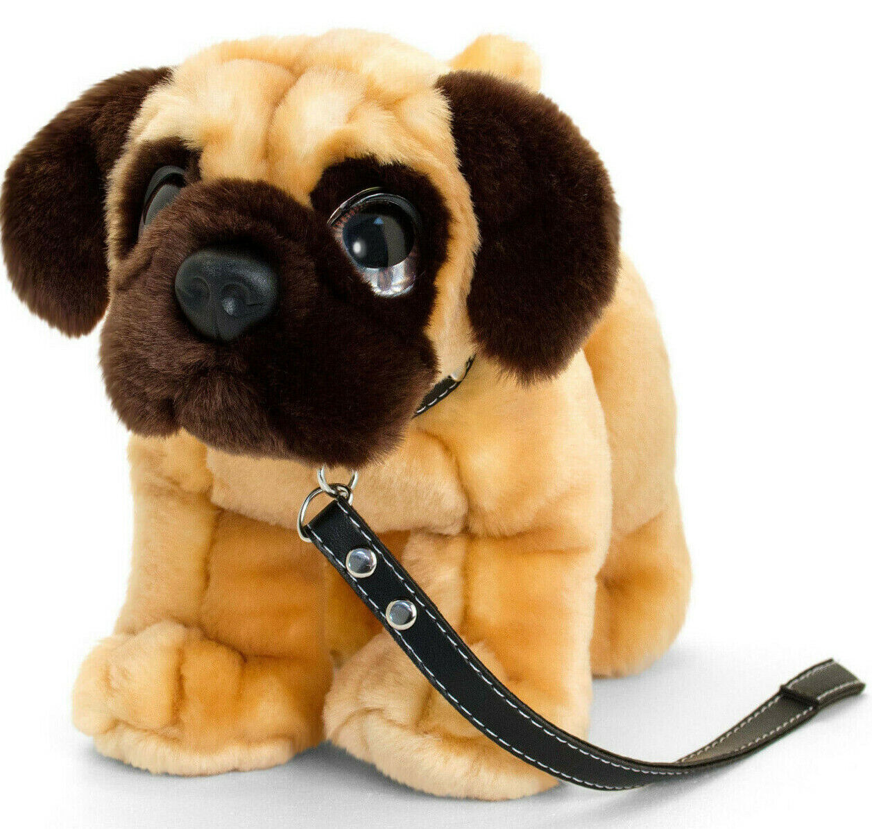 keel toys signature cuddle puppies pug on lead 30cm