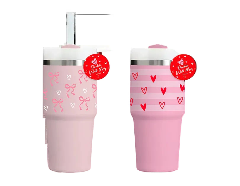 Valentines Double Wall Mug 650ML one supplied from availibilty