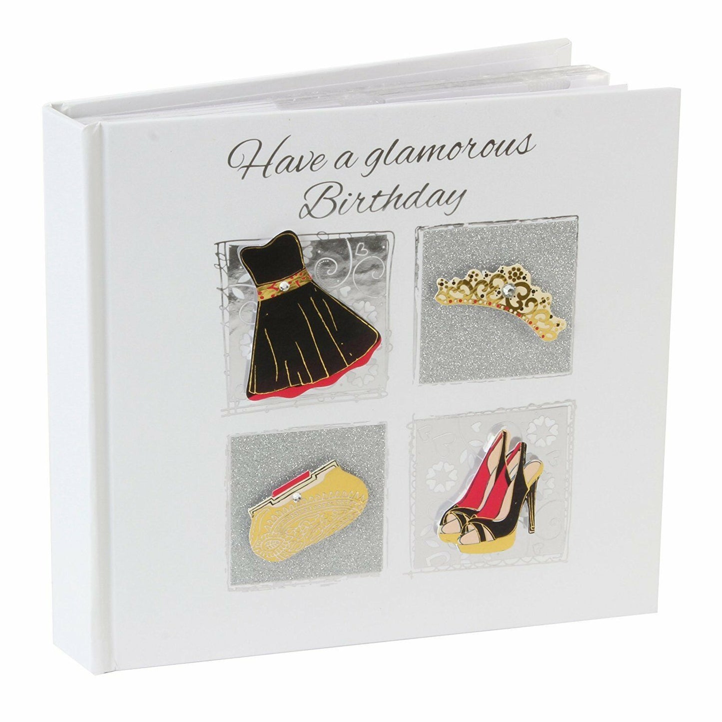 Talking Pictures Sorbet Coll Photo Album 6"x4" - Glamorous Birthday - hanrattycraftsgifts.co.uk