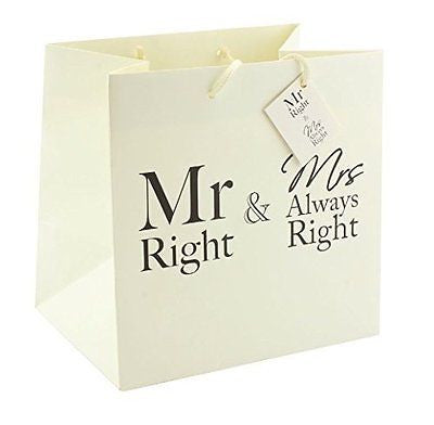 mr mrs bag , Medium 23 x 16 x 23cm - hanrattycraftsgifts.co.uk
