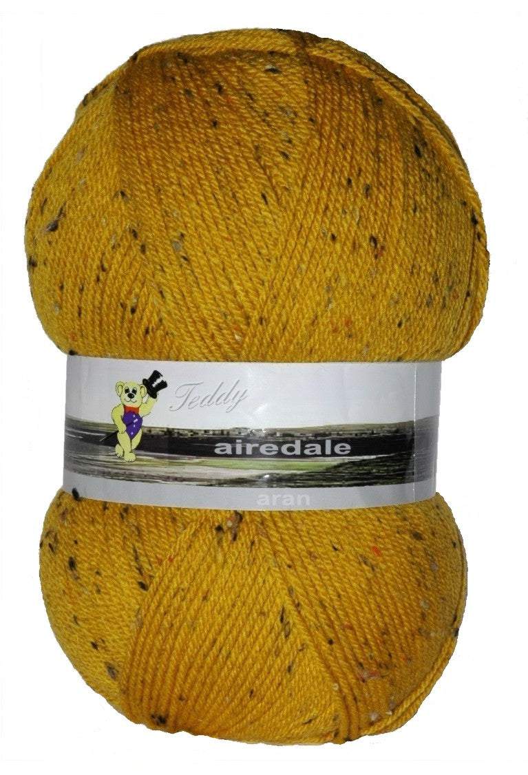 teddy Airedale Aran 400g Mustard Black Brown Fleck 1542