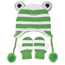 Nuzzles Hat/Mittens Striped Fr - hanrattycraftsgifts.co.uk