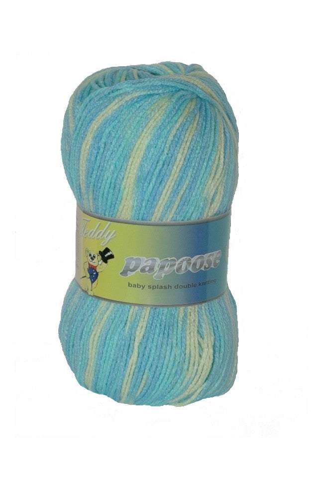 Teddy Papoose DK 100grm Blue/Lemon Swirl 6324