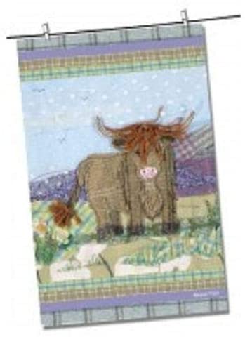 Abigail Mill Tweedée Highland cow tea towel