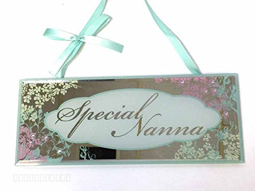 Gift For Nanna Nana Mirrored Plaque Silver Presents Ideas Mother's Day Birthday - hanrattycraftsgifts.co.uk