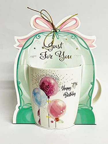 BIRTHDAY BALLOON DISPLAY GIFT mug 70 th