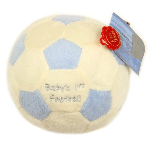 Lovely soft 12cm 'Baby's 1st Football' - hanrattycraftsgifts.co.uk