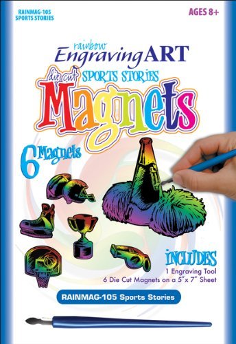 Rainbow Engraving Art Magnets-Sports Stories - hanrattycraftsgifts.co.uk