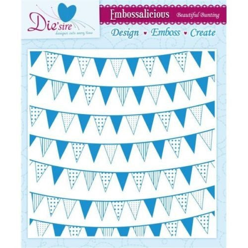 dessire embossalicious beautiful bunting 8x8 - hanrattycraftsgifts.co.uk