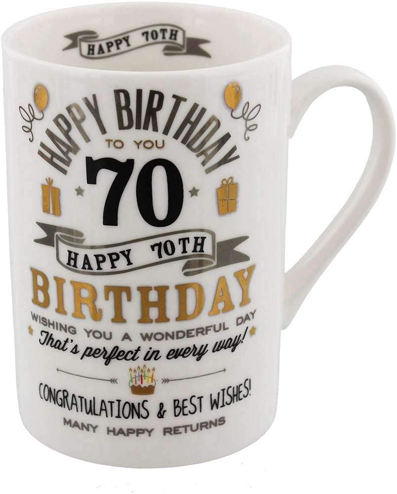 signography 70th birthday mug