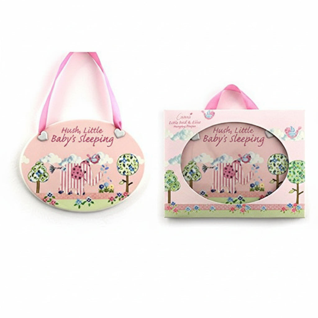 Little Bird Sleeping Plaque Pink - hanrattycraftsgifts.co.uk