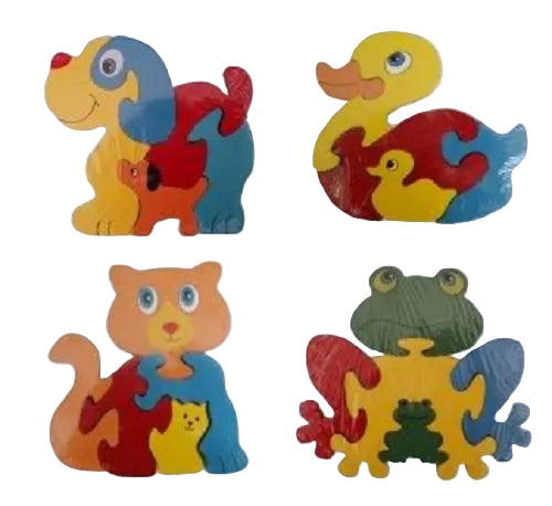 Wooden Toys - Animal Wooden Puzzle - RANDOM - ACKD60930.RANDOM - Ackerman - hanrattycraftsgifts.co.uk