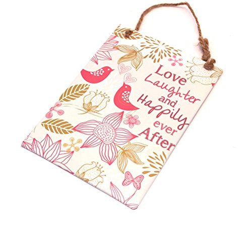 Peel & Sardine Large "Love Laughter" Quotable Sign - hanrattycraftsgifts.co.uk