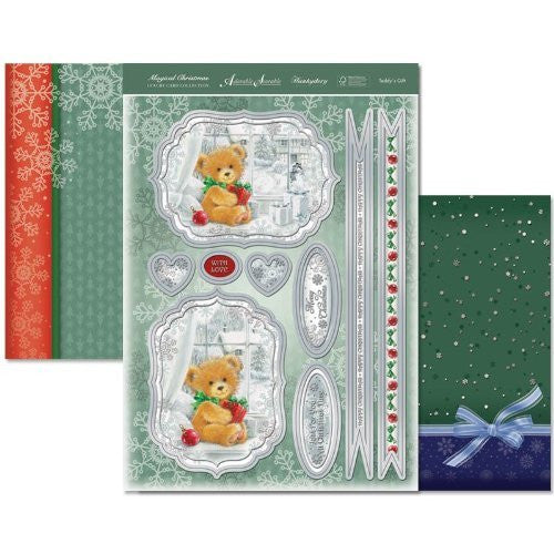 hunkydory magical christmas teddys gift topper set - hanrattycraftsgifts.co.uk