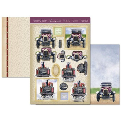Hunkydory Designer Decoupage VINTAGE CAR & STEAM ENGINE - Hobbies & Pastimes - hanrattycraftsgifts.co.uk