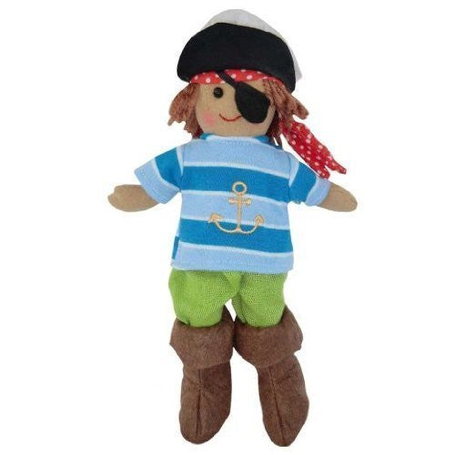 powell craft English Hand-Made Pirate rag Doll 19cm - hanrattycraftsgifts.co.uk