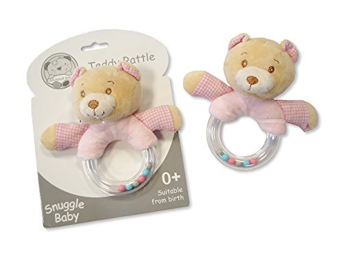 Baby Rattle Soft Toy Gift (Pink) - hanrattycraftsgifts.co.uk