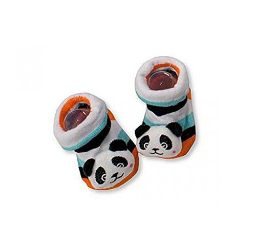 Bambino Cute Animale 3d Sonaglio Calzini Taglia 0 - 3 mesi Panda 0-3 mesi - hanrattycraftsgifts.co.uk