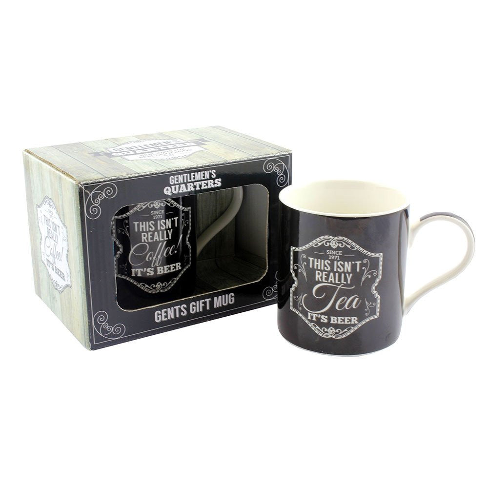 Leonardo Gents Quarter China Mug in 2 Assorted Designs, one supplied - hanrattycraftsgifts.co.uk