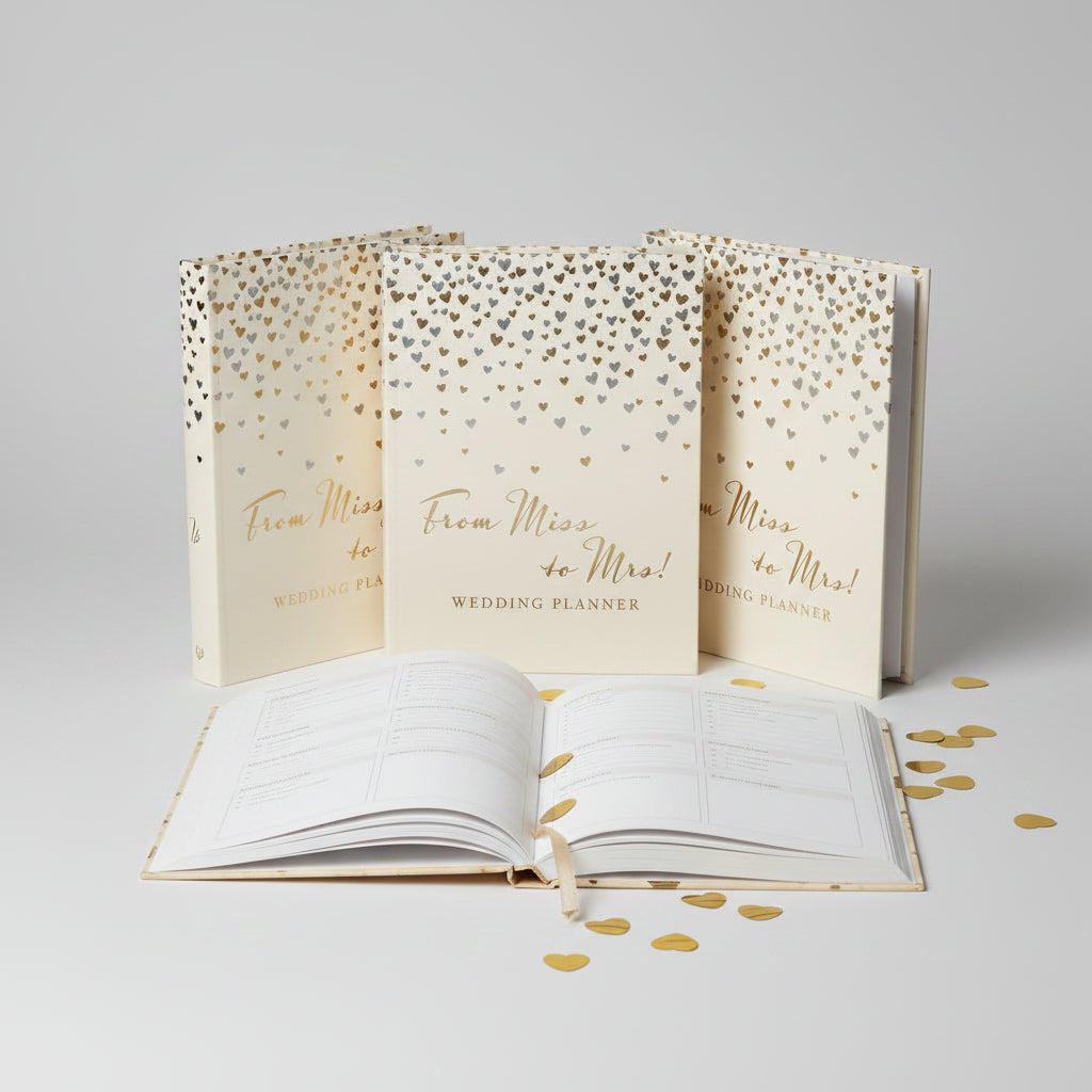 Amore Wedding Planner Little Hearts & 6 Dividers. Perfect Gift - hanrattycraftsgifts.co.uk