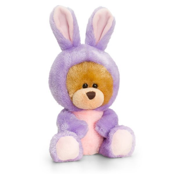 Keel Toys 14cm Pipp The Bear Bunny Rabbit Purple Ones-sie Cuddly Teddy Soft Toy - hanrattycraftsgifts.co.uk