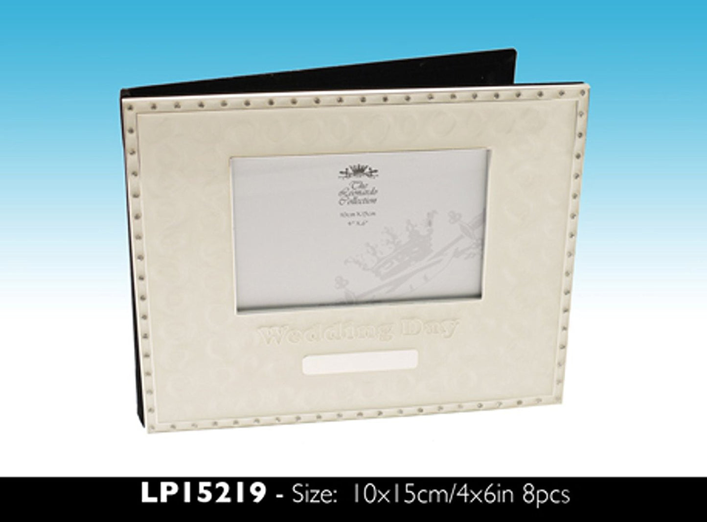 Ivory & Crystal Wedding Day Guest Book with 6" x 4" Photo Frame & Plaque - hanrattycraftsgifts.co.uk