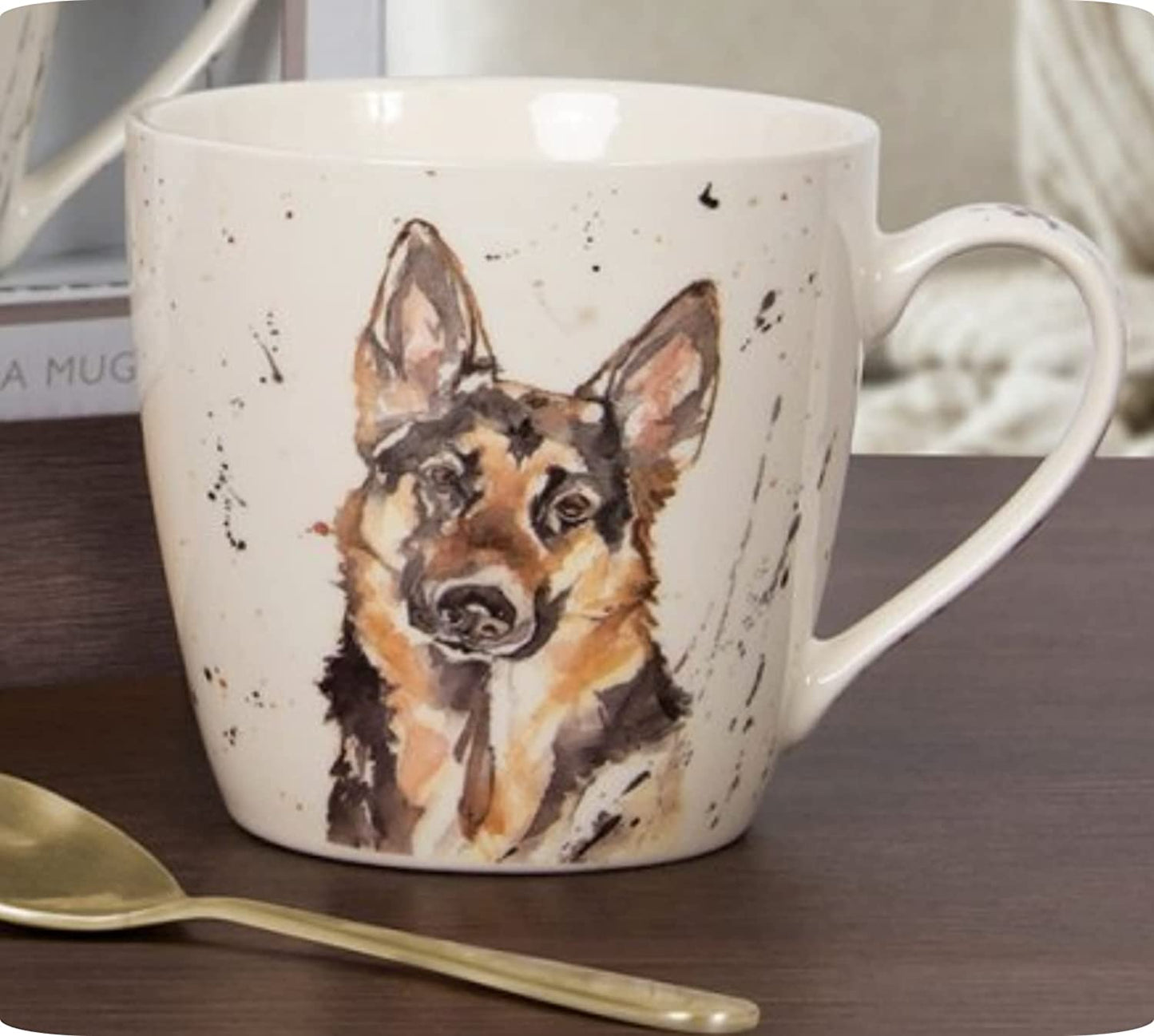 The Leonardo Collection Man's Best Friend Fine Bone China Mug with German Lettering