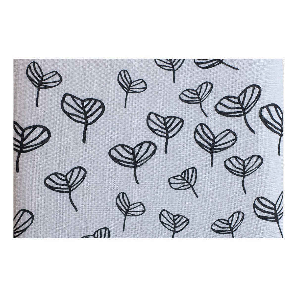 Hobby Gift HGS/093 Black Parsely Leaf on White Small Sewing Basket 20x20x11cm - hanrattycraftsgifts.co.uk