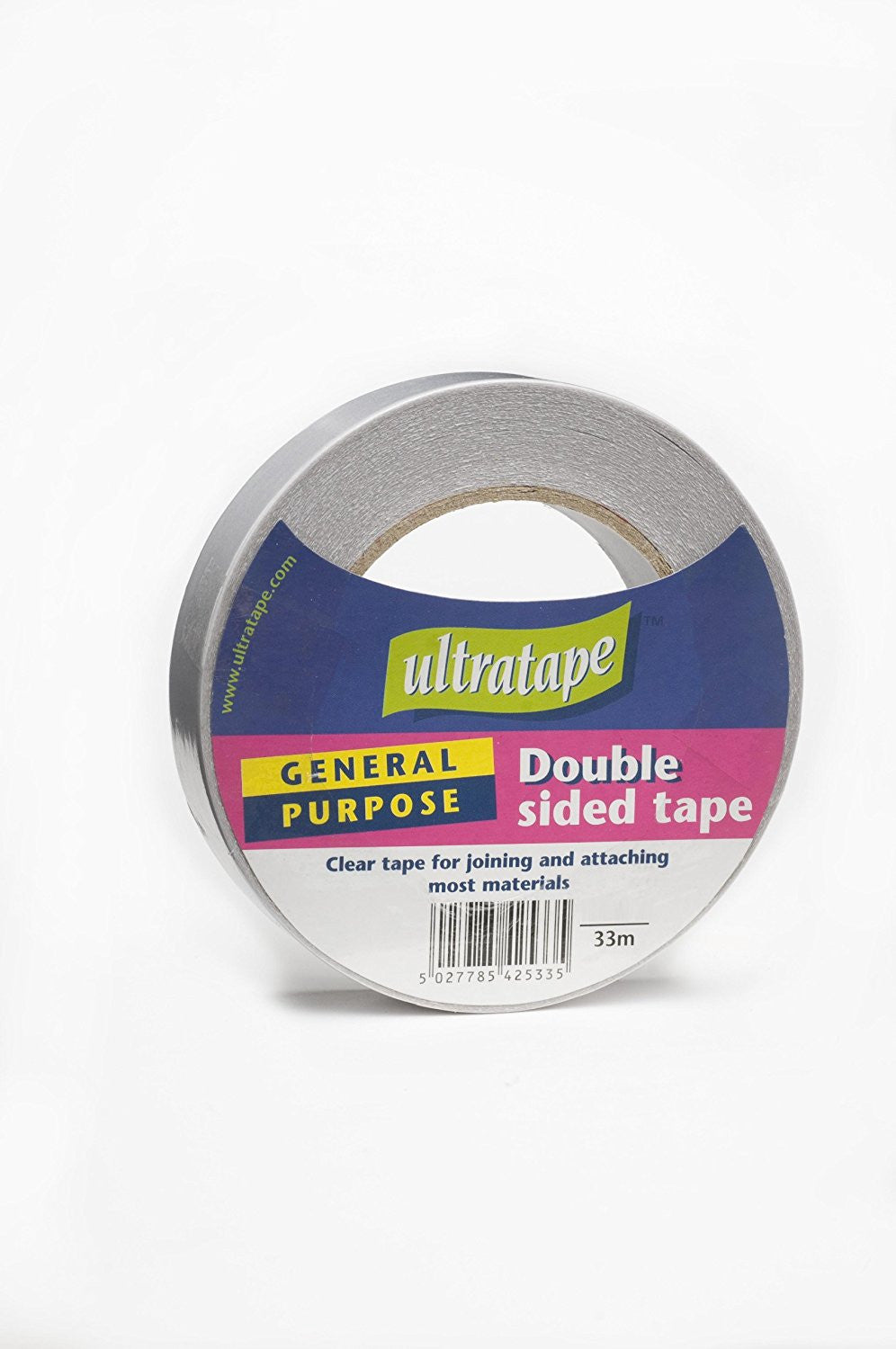 general purpose double sides/sided clear sticky tape 19mm x 33m for office/craft - hanrattycraftsgifts.co.uk