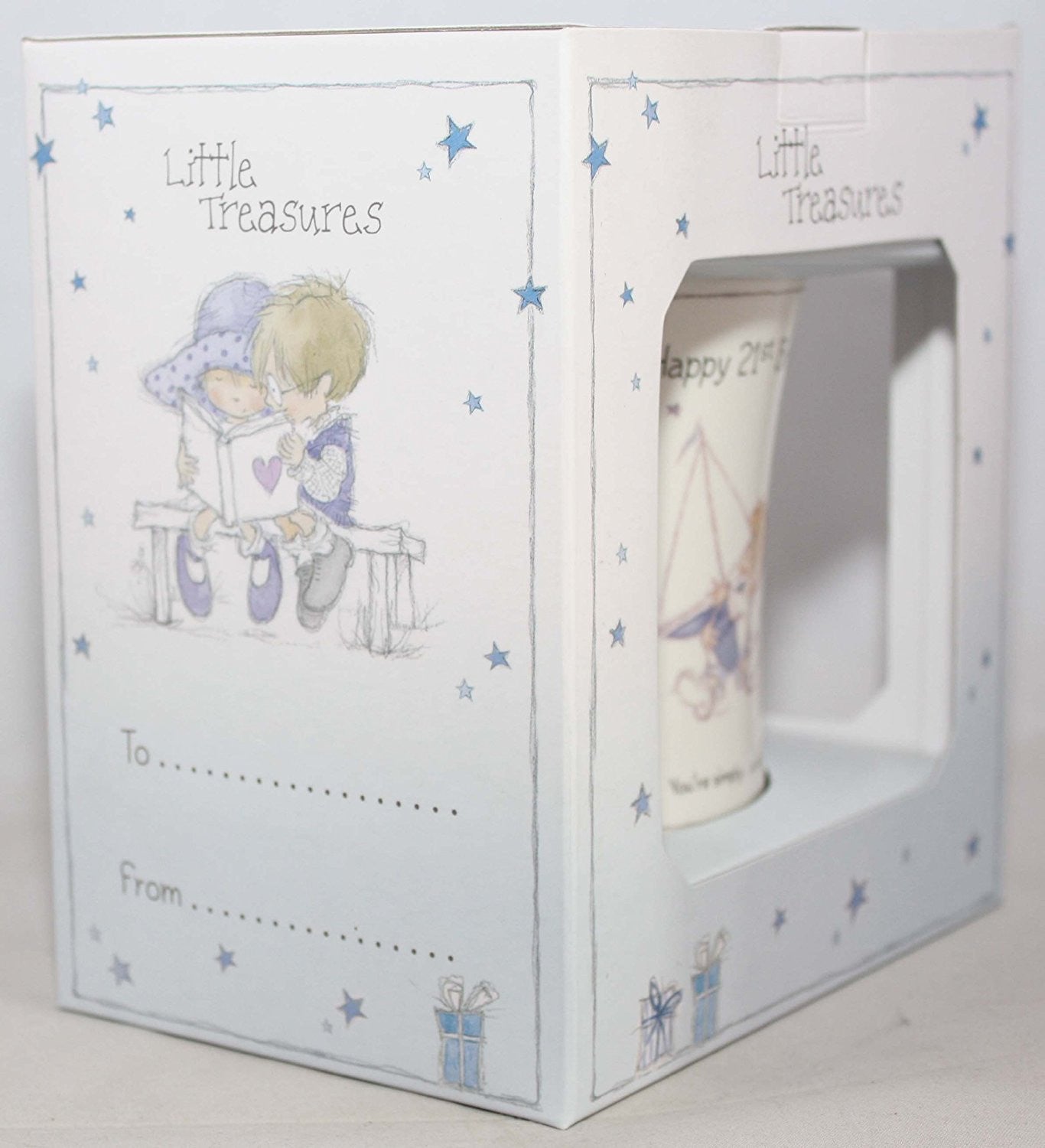Little Treasures Happy 21st Birthday China Mug - hanrattycraftsgifts.co.uk