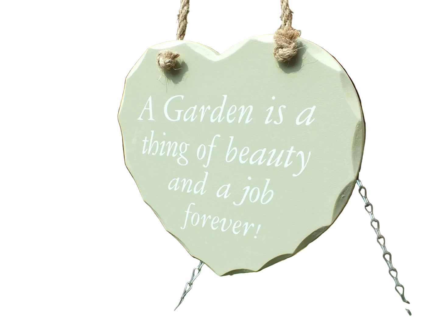 Wooden Heart - A Garden Is A Thing OF Beauty - Gift - hanrattycraftsgifts.co.uk