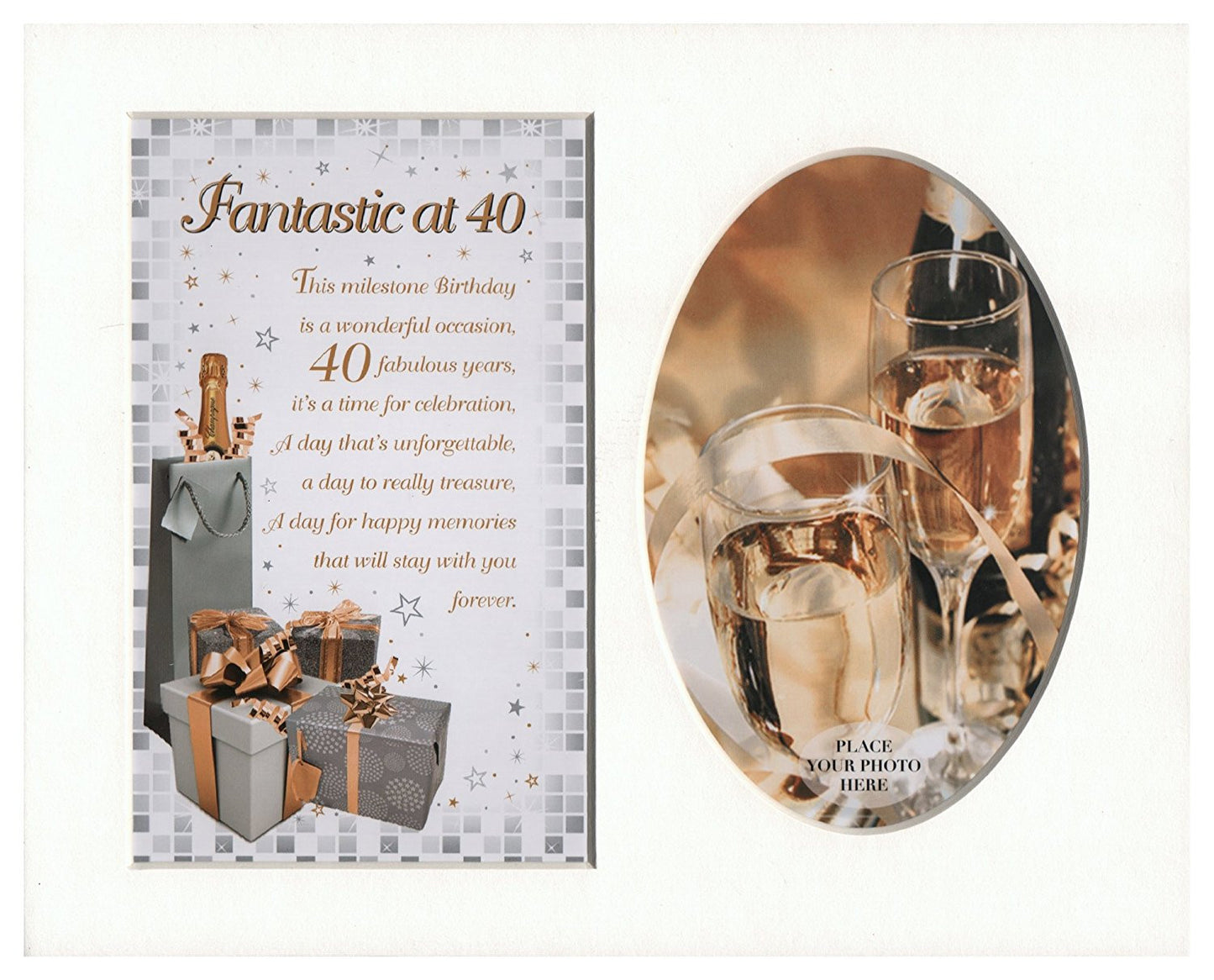 Fantastic at 40 Special Keepsake Photo Frame Mount - hanrattycraftsgifts.co.uk