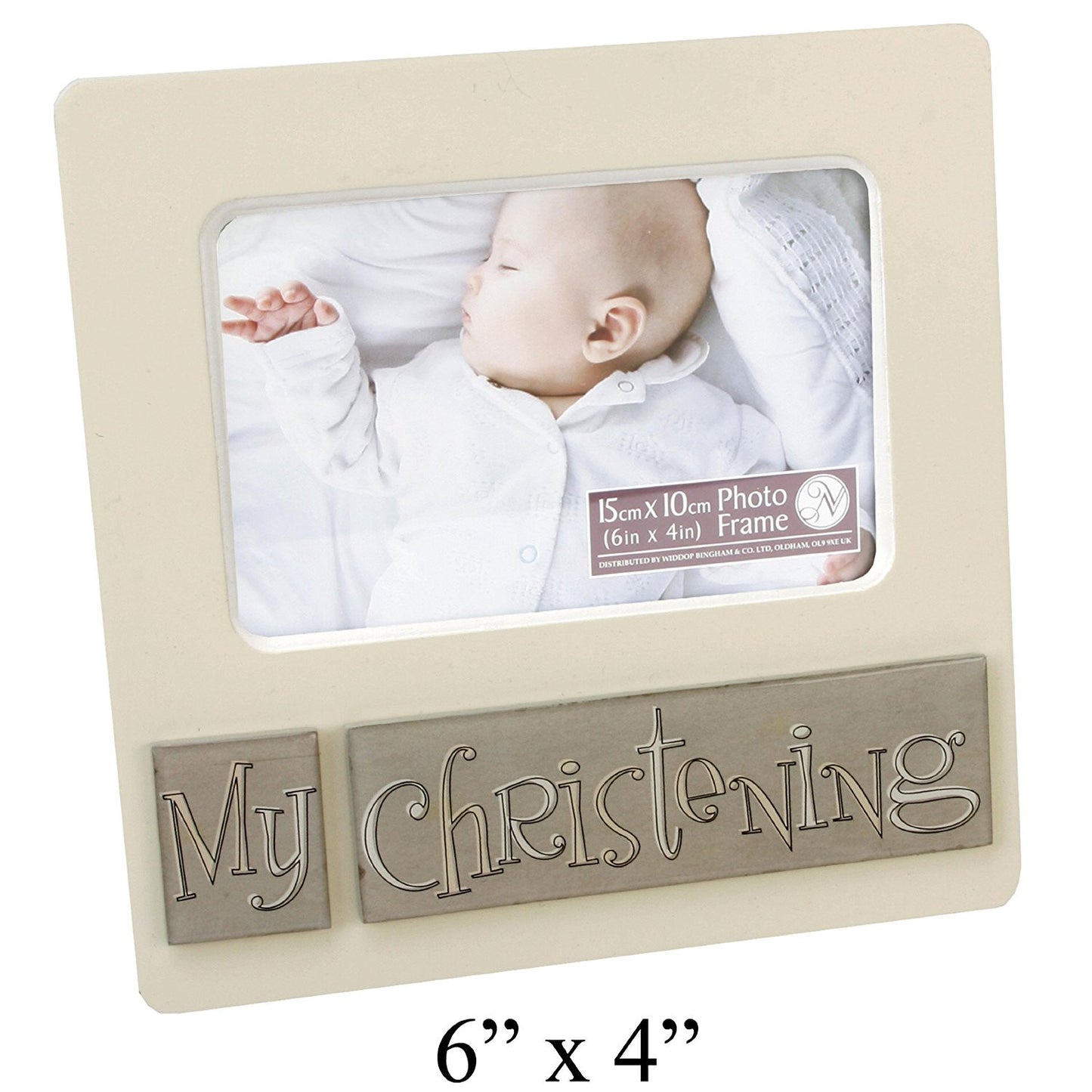 New View Tile Type Photo Frame 6" x 4" - My Christening - hanrattycraftsgifts.co.uk