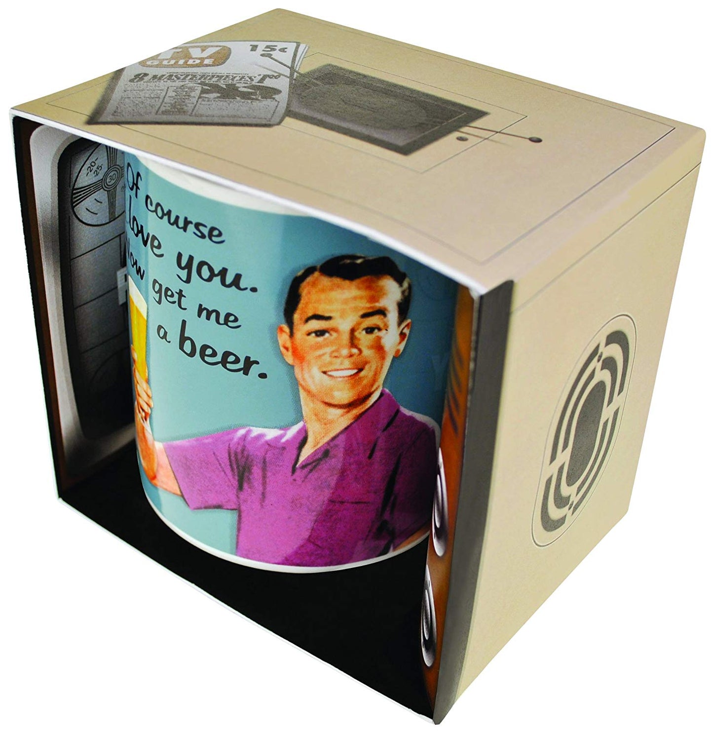 Half Moon Bay MUG8545 British humour ceramic coffee cup, white, 12 x 10 x 9 cm. - hanrattycraftsgifts.co.uk