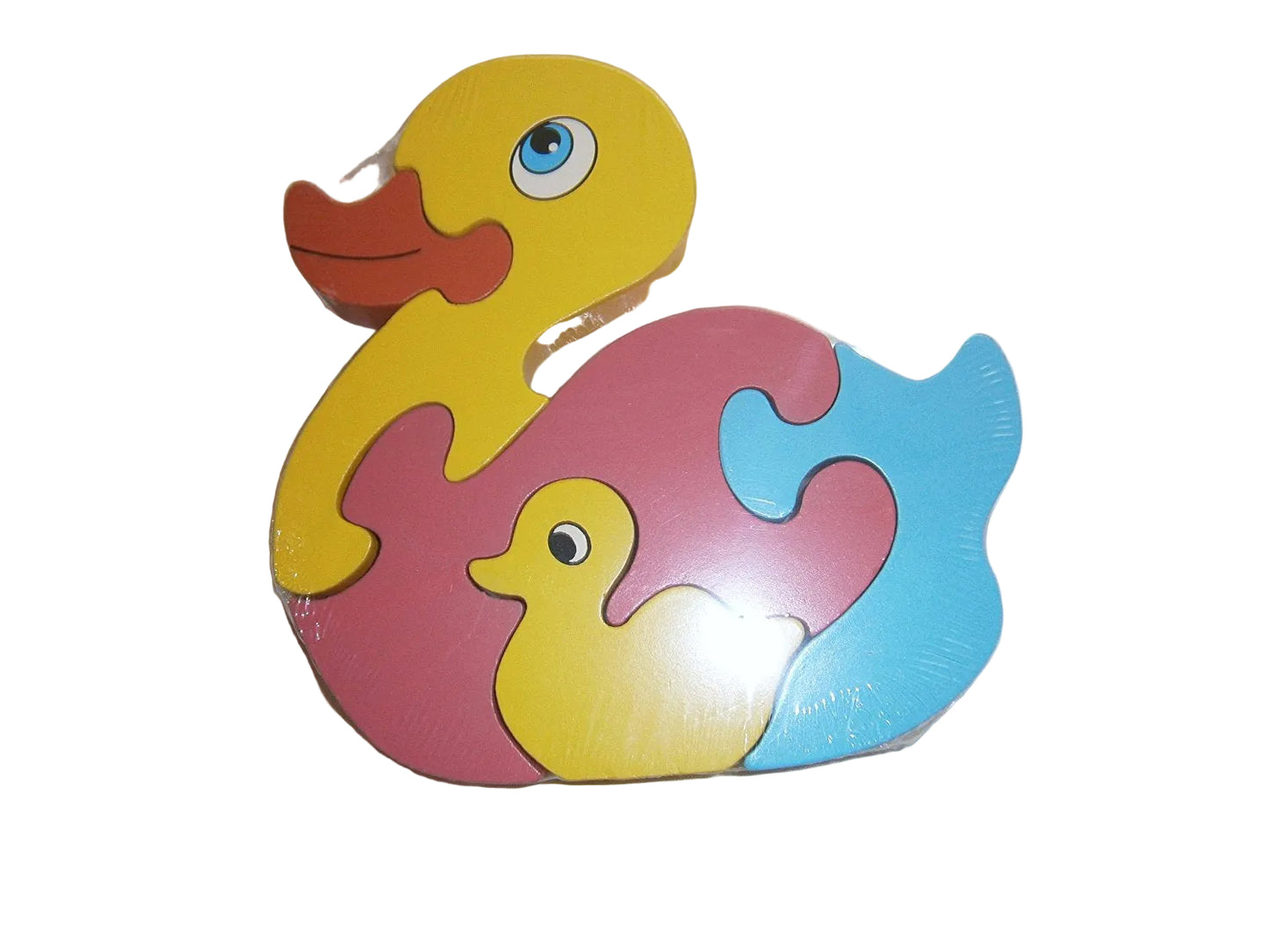 Under 3's Toys : Large Duck wooden Puzzle - hanrattycraftsgifts.co.uk