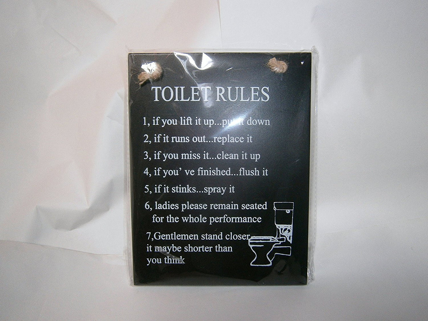 pair wooden toilet rules and and tool rules hanging plaque - hanrattycraftsgifts.co.uk