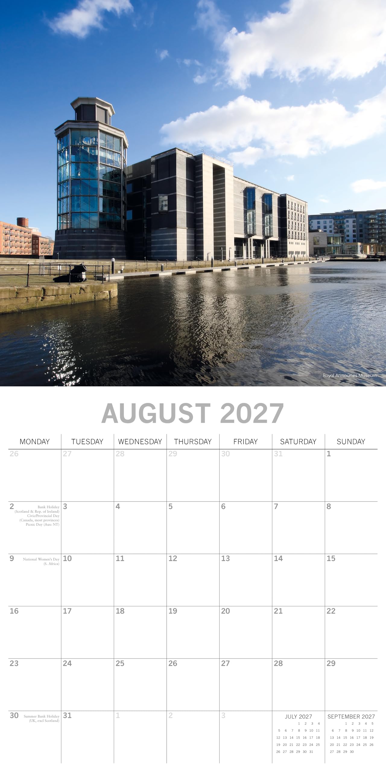TGSC | Leeds 2026-2027 Calendar, 16-Month Square Wall Calendar (Sept 2026-Dec 2027), UK Planner with City Photography, Home or Office Organiser | 30 x 30 cm