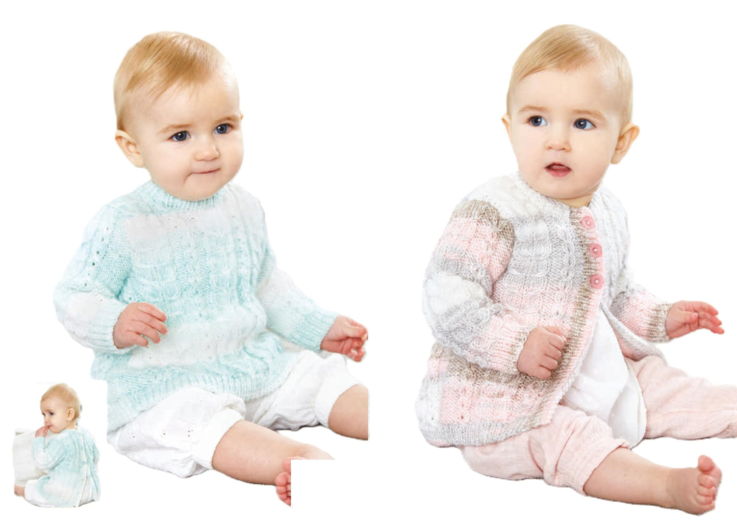 King Cole 5775 Baby DK Cardigan Tunic Knitting Pattern