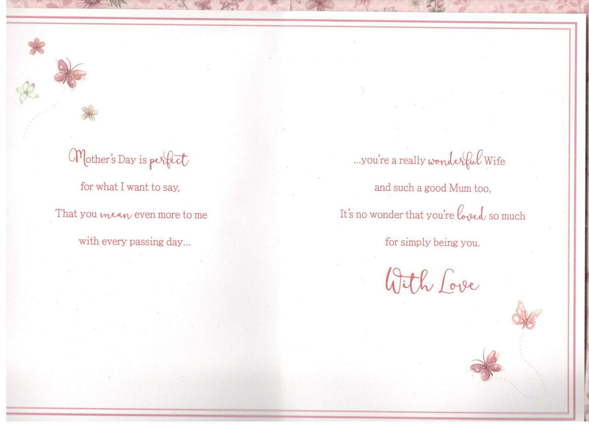 To A Very Special wife ~ mothers Day card boxed