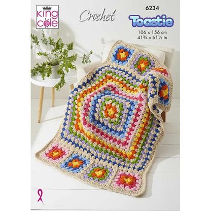 King Cole Toastie Crochet Pattern - 6234 Blankets