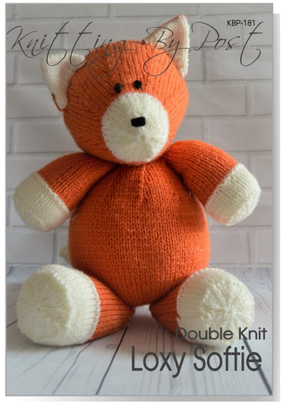 Knitting by Post Knitting Pattern Loxy the Fox Soft Toy from UK Knitting Pattern