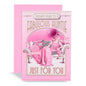Art Deco Lady - Auntie - Glittered Birthday Card with Feather Detail