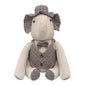 Lesser & Pavey Tweedy Pals Weighted Cream Animal Doorstop Dressed in Brown Tweed Suit - Dog, Teddy, Rabbit, Dachshund, Owl, Bull or Elephant Designs