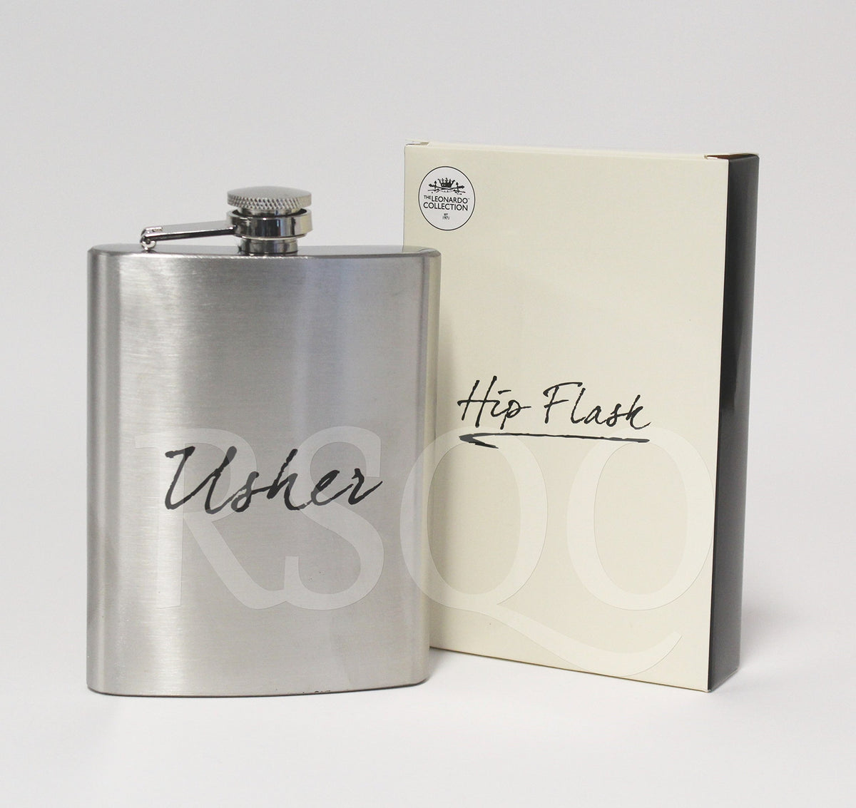 Usher Silver Aluminium Keepsake Hip Flask - Wedding Favour