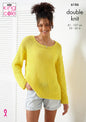King Cole Women’s Knitting Pattern Double Knit Sweater and Tank Top (6186), 32” – 42” (81cm – 107cm) Bust