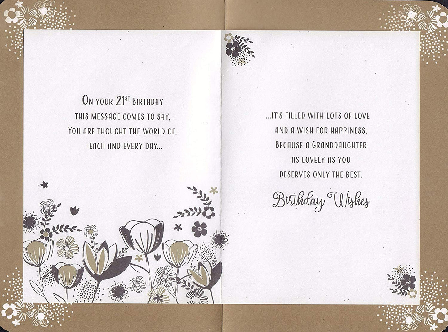 Granddaughter 21st Boxed Birthday Card -