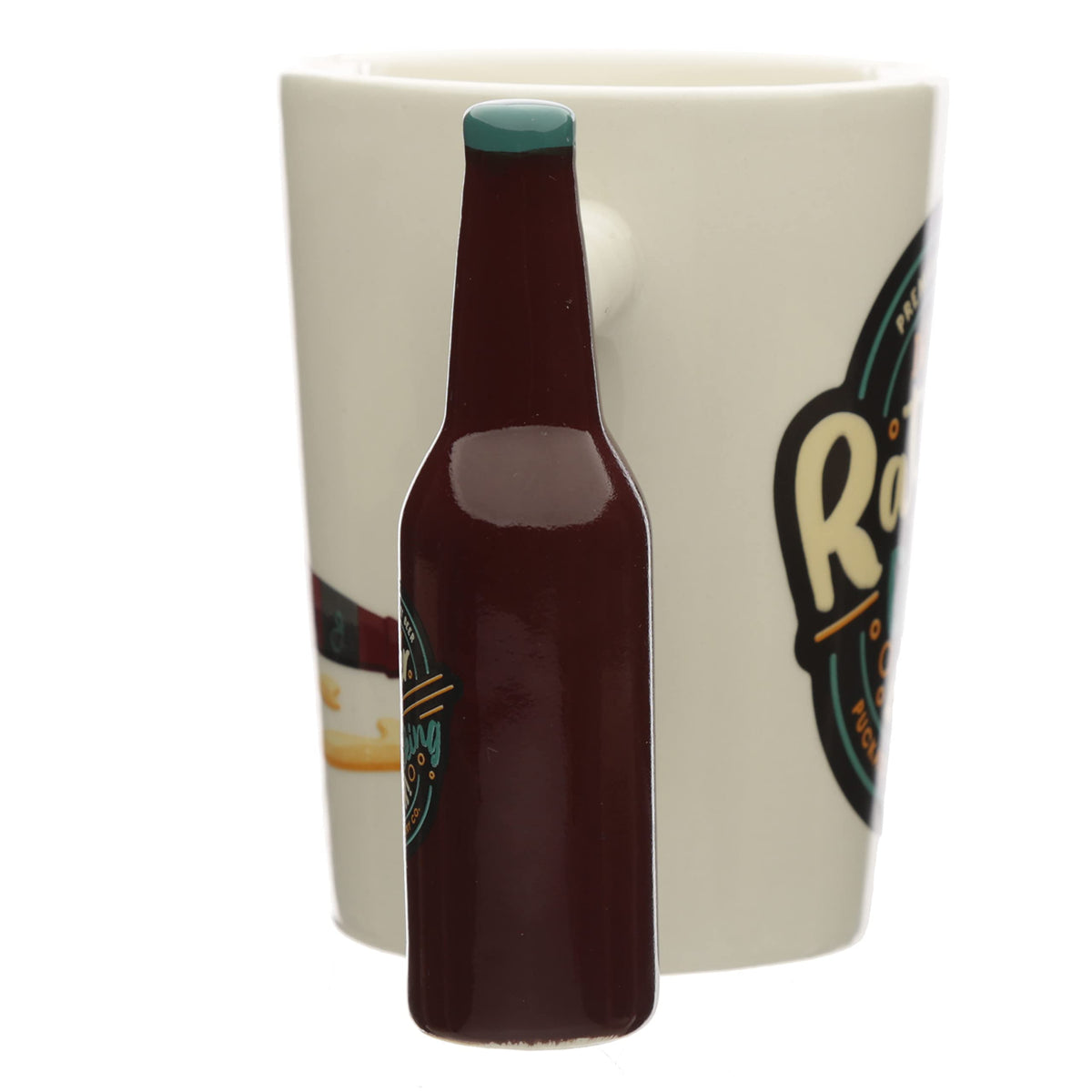 Puckator I'd Rather Be Drinking Beer Ceramic Shaped Handle Tea Coffee Mug - Funny Home Accessories - Cute Gifts for Girlfriend - Large Mugs for Men Women Hot Drinks - Cups Presents Secret Santa Gift
