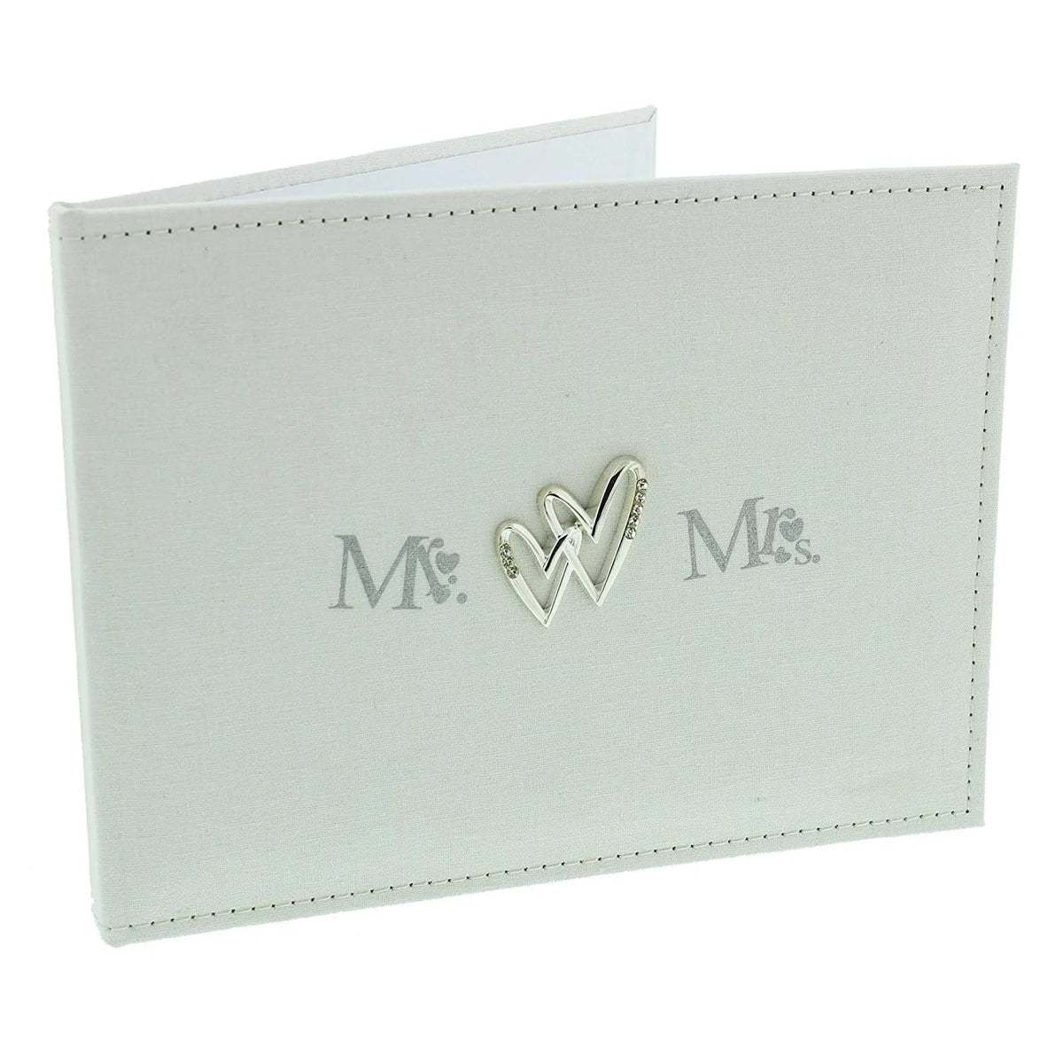 Widdop Bingham Beautiful Mr & Mrs Linen Wedding Guest Book