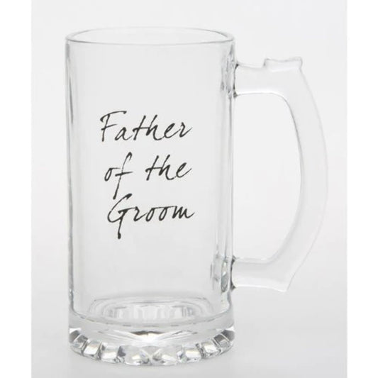 Father Of The Groom Glass Celebration Beer Tankard