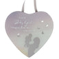 Reflections Mirror Glass Hanging Heart Plaque Gift – A new Baby Girl, bringing love to the world